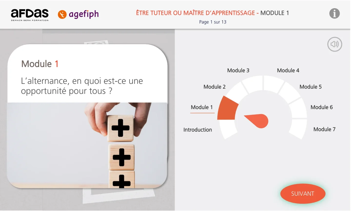 Exemple de module e-learning : AFDAS et Agefiph, être tuteur ou maître d’apprentissage