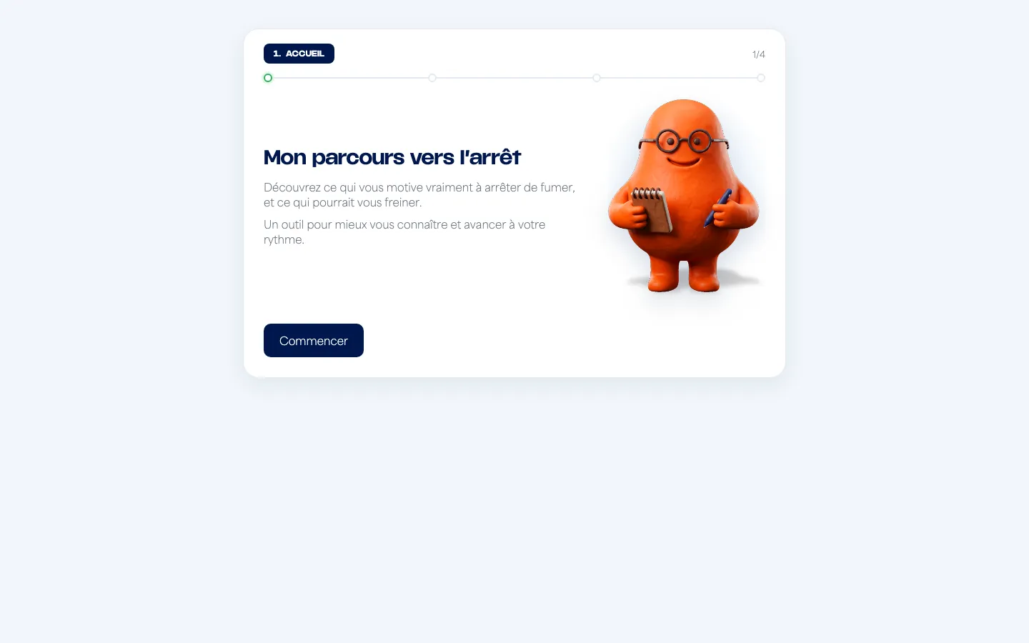 Exemple de module e-learning : GAE Care, Motivomètre