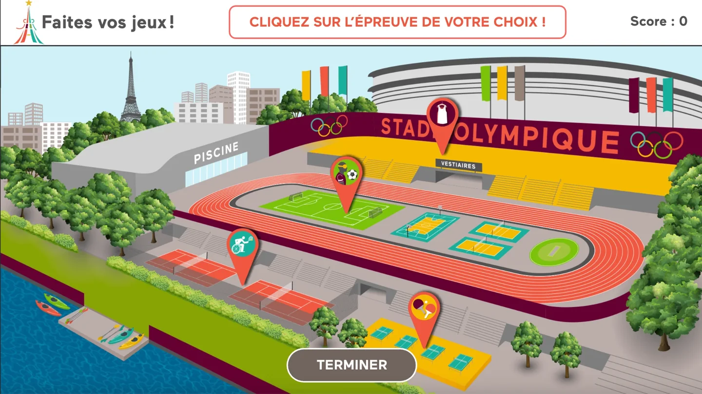 Exemple de module e-learning : Jeu interactif « Faites vos jeux ! »