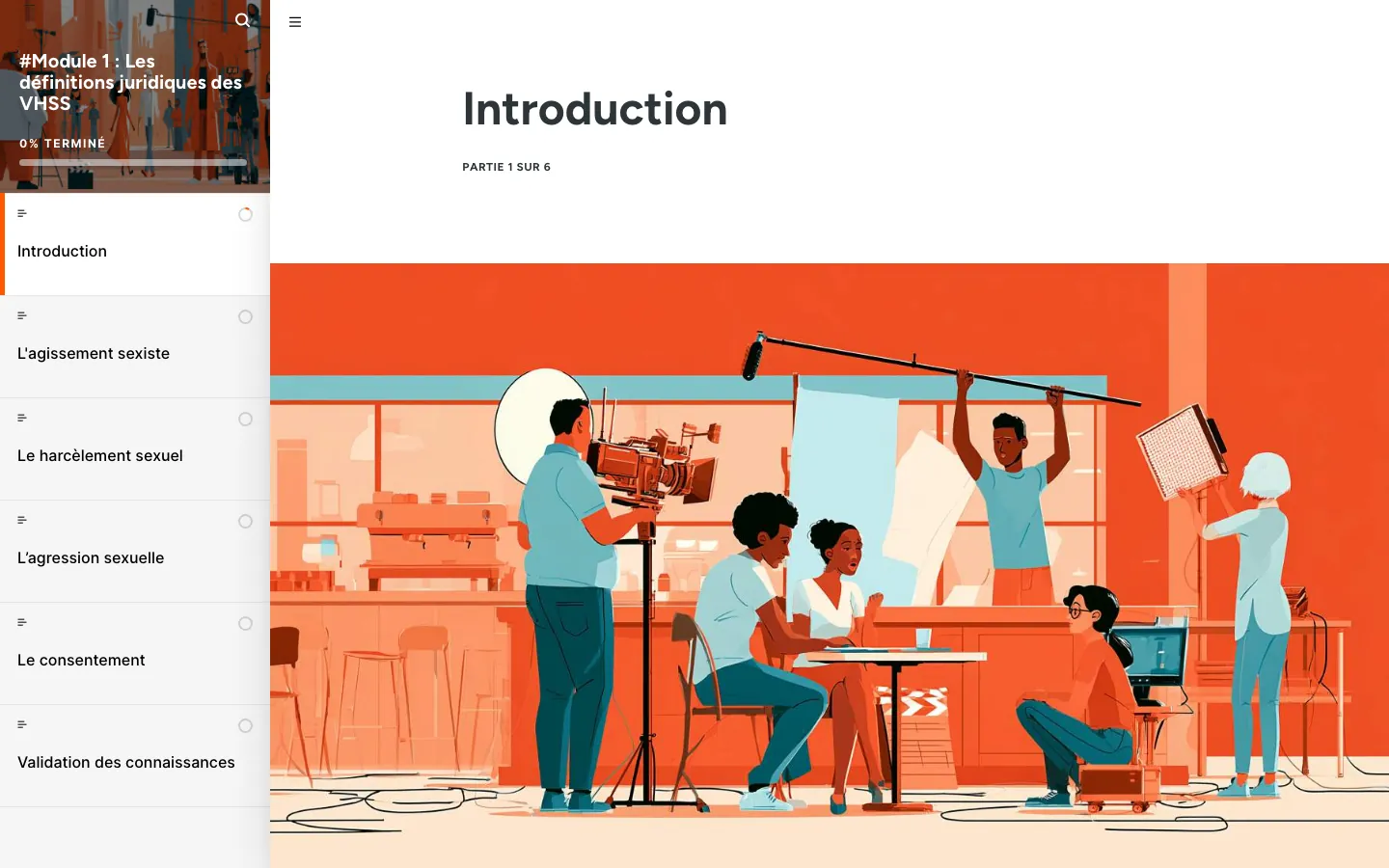Exemple de plateforme LMS : Introduction du module